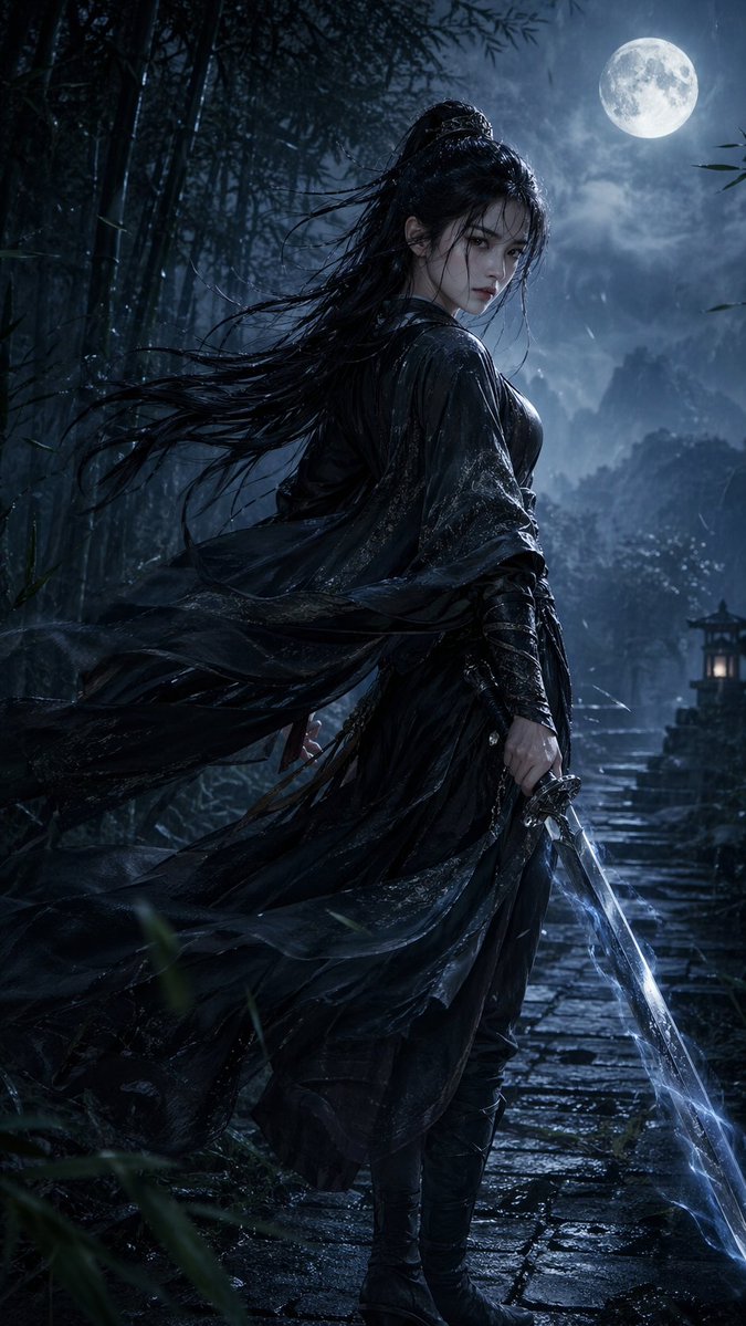 竖版武侠女侠人像