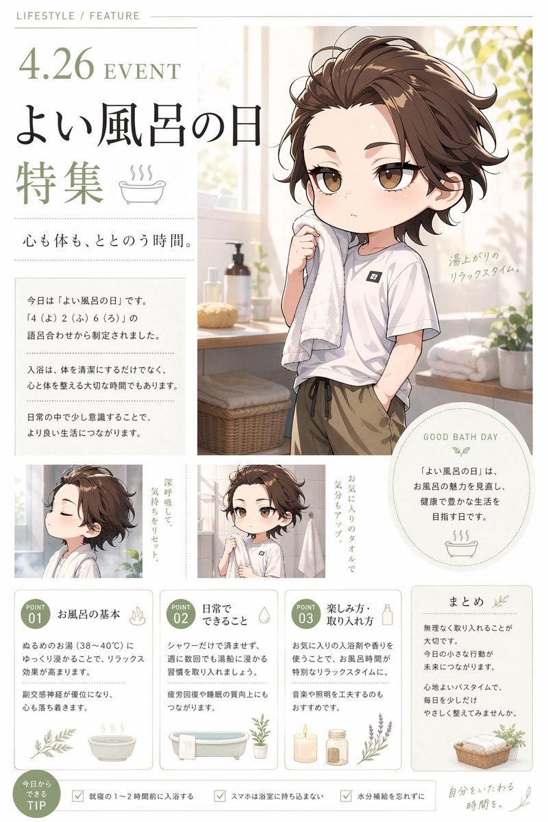 浴室好时光杂志风海报