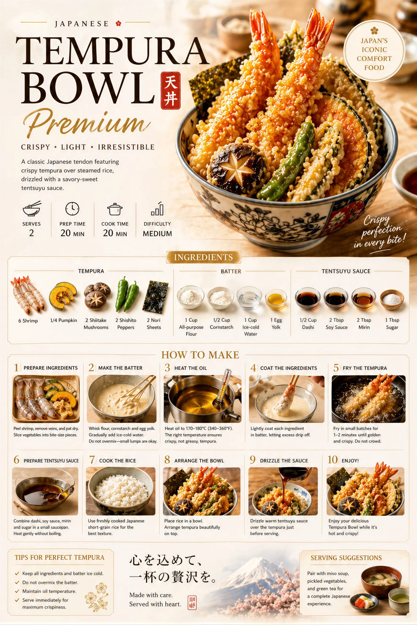 高级美食食谱海报 · 优雅排版