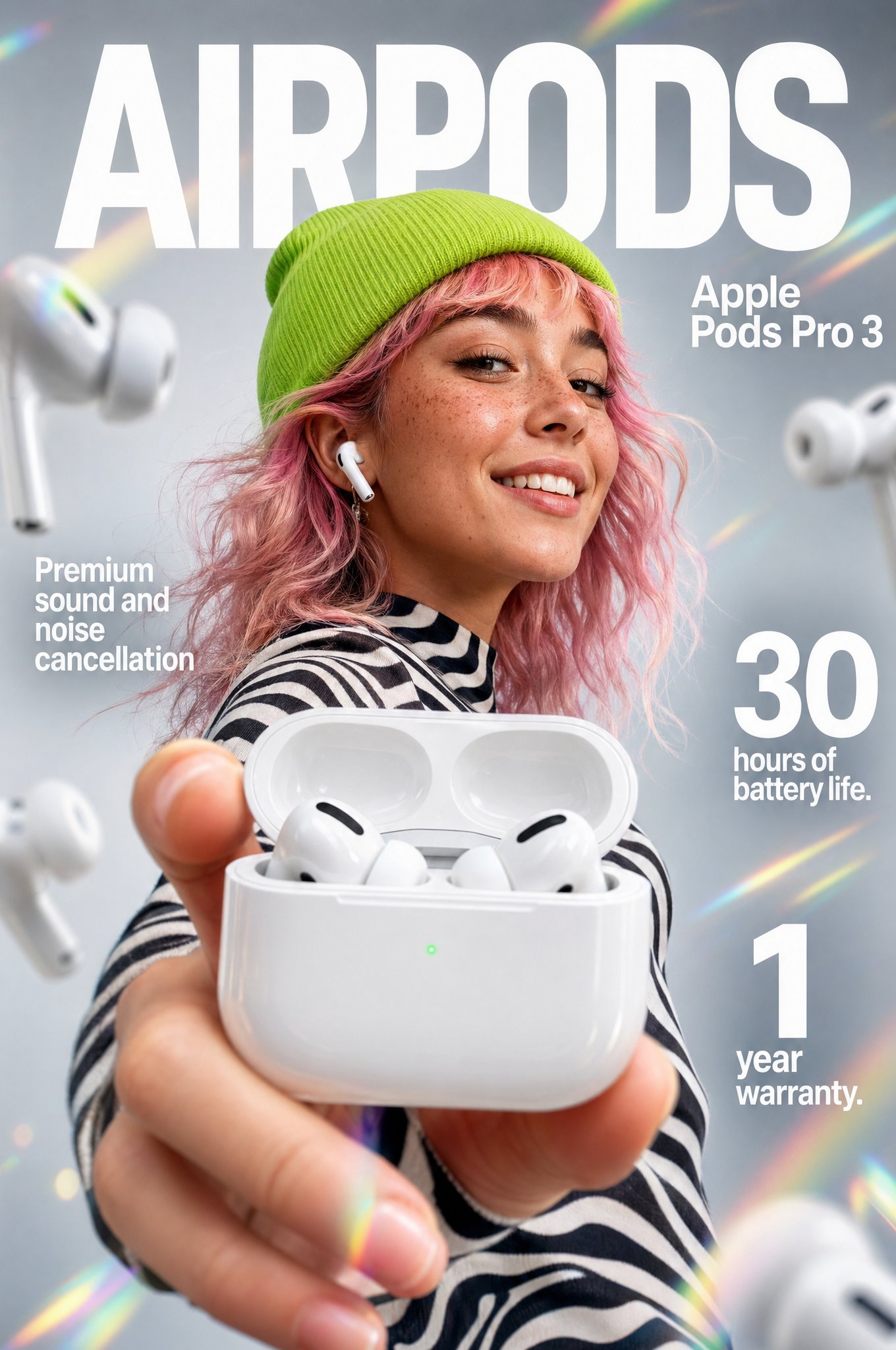 Apple Pods Pro 3 耳机电商信息图